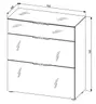 Garderobe - inkl. Sitzkissen, Riva Eiche Nachbildung, Kaschmir