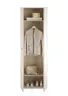 Garderobenschrank - B ca. 65 cm, Riva Eiche Nachbildung, Kaschmir, Spiegel