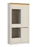 Vitrine - mit Beleuchtung, B ca. 104 cm, Kaschmir, Stone Eiche Nachbildung