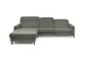 Ecksofa - CALM FLEX 2.0, Longchair links mit 3-Sitzer, Kopfteil verstellbar, Stoff, Olive