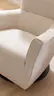 Sessel Lilaia - inkl. Dreh- und Wippfunktion, Stoff, Creme
