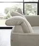 Ecksofa Amadena - 2-Sitzer mit Ecke rechts inkl. Relaxfunktion motorisch, Sitzvorzug und Kopfteilverstellung, Stoff, Creme