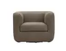 Sessel Stormy - drehbar, Leder, Taupe