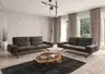 Sofa - 2,5-Sitzer, Kopfteil/Rückenlehne verstellbar, Leder, Dunkelbraun