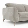 Sofa Tulsa KV - 3-Sitzer, inkl. Sitzvorzug (motorisch) und Kopfteilverstellung, Stoff, Graubeige