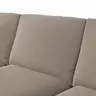 Ecksofa Stormy - Longchair links mit 2,5-Sitzer, Stoff, Graubeige