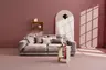 Beistelltisch Olai - LHB. ca. 40x45x40 cm, Wildeiche massiv, Metall, Beige