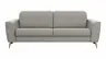 Sofa Tulsa KV - 3-Sitzer, inkl. Kopfteilverstellung, Leder, Graubeige