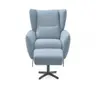 Hocker EILA - Stoff, Hellblau