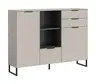 Highboard - B ca. 150 cm, Kaschmir, Schwarz