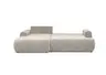 Ecksofa - Longchair links mit 2-Sitzer, Stoff, Beige