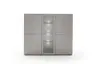 Highboard Casello - BHT ca. 165x144x37 cm, Lack Matt, Kristallgrau