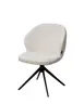 Stuhl MERRITH - drehbar, Stoff, Creme