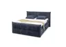 Boxspringbett- Liegefläche ca. 180x200 cm, Stoff, Dunkelblau