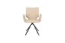 Armlehnstuhl Cupi - Stativ, Leder, Beige