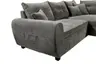 Ecksofa - 1,5-Sitzer, Ecke rechts, Schlaffunktion, Microvelour Steingrau