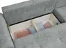 Ecksofa - 2-Sitzer mit Longchair rechts, Stoff, Aqua