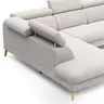 Sofa Maryville - Eckelement und Abschlussteil medium links mit 2,5-Sitzer, inkl. Schlaffunktion, Stauraum, Armlehne/Kopfteil verstellbar, Stoff, Beige