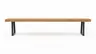 Holzbank Clifton - Breite ca. 220 cm, Zerreiche massiv, natur