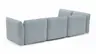 Ecksofa Motone - Ecke links mit 2,5-Sitzer, Stoff, Hellblau