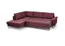Ecksofa COOL - Ecke links mit 2,5-Sitzer, Querschläfer, Stoff, Burgund