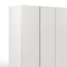 Drehtürenschrank Loretto - B ca. 254 cm, Melamin matt, Weiß