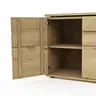 Sideboard Amora - schwenkbar, Wildeiche massiv bianco