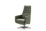 Relaxsessel Leopold - Größe L, inkl. Relaxfunktion, Leder, Olive