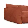 Ecksofa Fluffy - 2,5-Sitzer mit Longchair rechts inkl. Rückenlehne verstellbar, Stoff, Kupfer