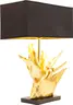 Tischleuchte- BH ca. 29x49 cm, Schwarz, Goldfarben