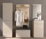 Garderobe - inkl. Sitzkissen, Riva Eiche Nachbildung, Kaschmir