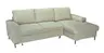 Ecksofa - 2-Sitzer, Ecke rechts inkl. Schlaffunktion und Bettkasten, Stoff, Creme