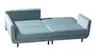 Ecksofa - mit Ottomane links, Schlaffunktion mit Bettkasten, Stoff, Petrol