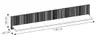 Wandboard - B ca. 150 cm, Schwarz