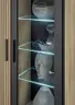 Vitrine- Eiche Dekor, Schwarz, Glas