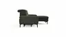 Ecksofa Felipa - 2,5-Sitzer mit Longchair rechts inkl. Armlehne verstellbar und Rückenlehne/Sitztiefe verstellbar (motorisch), Stoff, Dunkelgrün