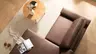 Ecksofa Houston - 1,75-Sitzer mit Longchair groß rechts, inkl. Sitztiefenverstellung und Armlehne klappbar, Leder, Dunkelbraun