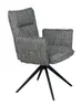 Armlehnstuhl MARCIA - drehbar, Stoff, Grau