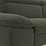 Ecksofa Felipa - 2,5-Sitzer mit Longchair rechts inkl. Kopfteil verstellbar, Stoff, Dunkelgrün