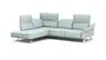 Ecksofa Bormio - Ecke links, 2,5-Sitzer inklusive Kopfteilverstellung, Leder, Jade