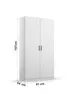 Drehtürenschrank RHONDA- B ca. 91 cm, Weiß