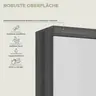 Hochschrank - B ca. 37 cm, Rauchsilber, Weiß Hochglanz