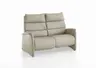 Sofa - 2,5-Sitzer, Kopfteil verstellbar, Leder, Perlmutt,