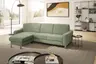 Ecksofa Colombia - Longchair links und 2,5-Sitzer, Stoff, Braungrün