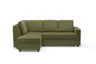 Ecksofa PRO FLEXX - Ecke links, 2-Sitzer inkl. Schlaffunktion und Bettkasten, Stoff, Olive