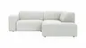 Ecksofa Elementos - 1,5-Sitzer links mit Ecke rechts, Stoff, Weiß