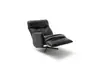 Loungesessel Lovere - Leder, Schwarz, Armlehne links