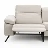 Sofa Rafaela 2.0 - 2,5-Sitzer inkl. 1x Relaxfunktion und Kopfteile verstellbar, Stoff, Champagner