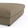 Hocker Stormy - LB ca. 110x110 cm, Stoff, Rauchbraun