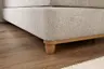 Boxspringbett Alpin - Liegefläche ca. 180x200 cm, Stoff, Graubeige